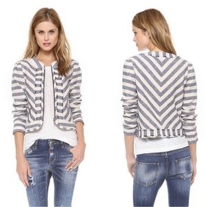 Rebecca Minkoff Salinas Striped Jacket, Size 6, Excellent Used Condition